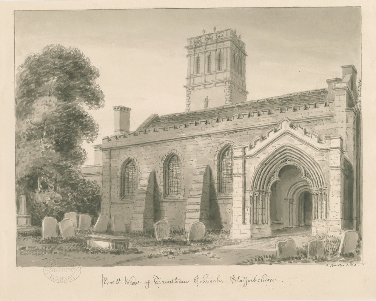 Trentham Kerk door John Buckler