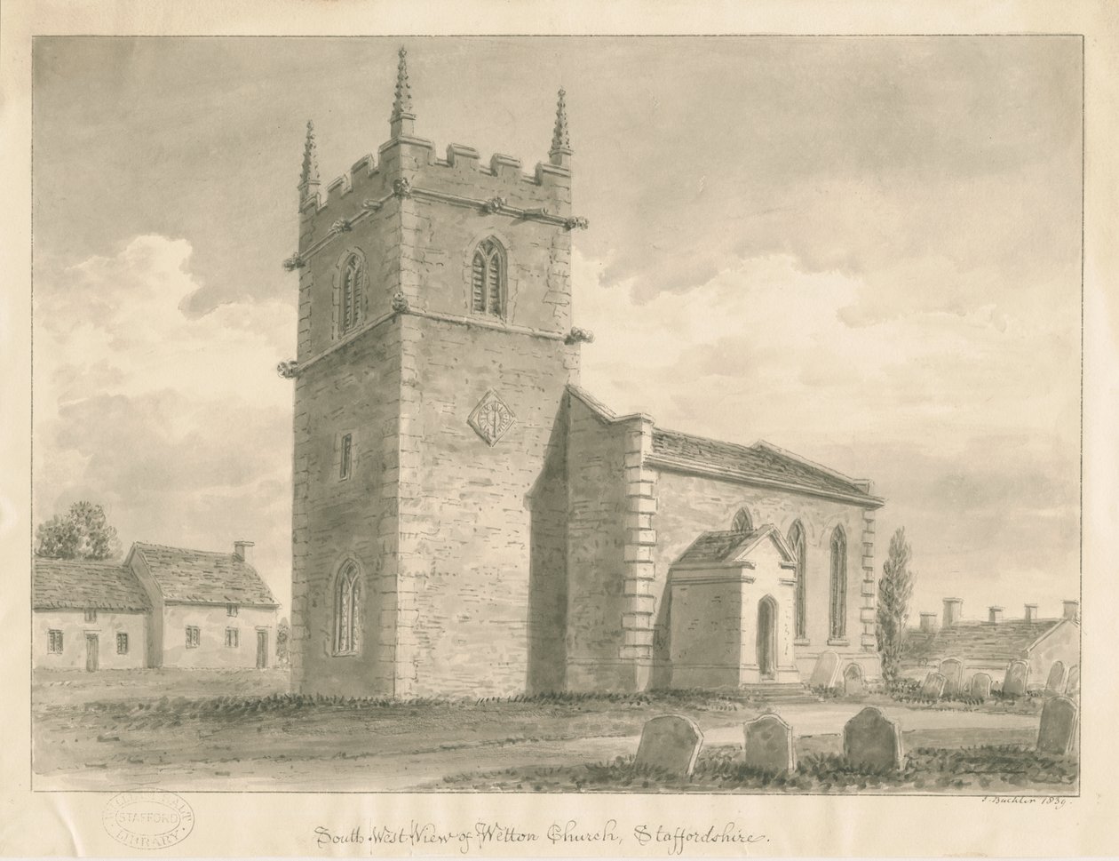 Wetton Kerk door John Buckler