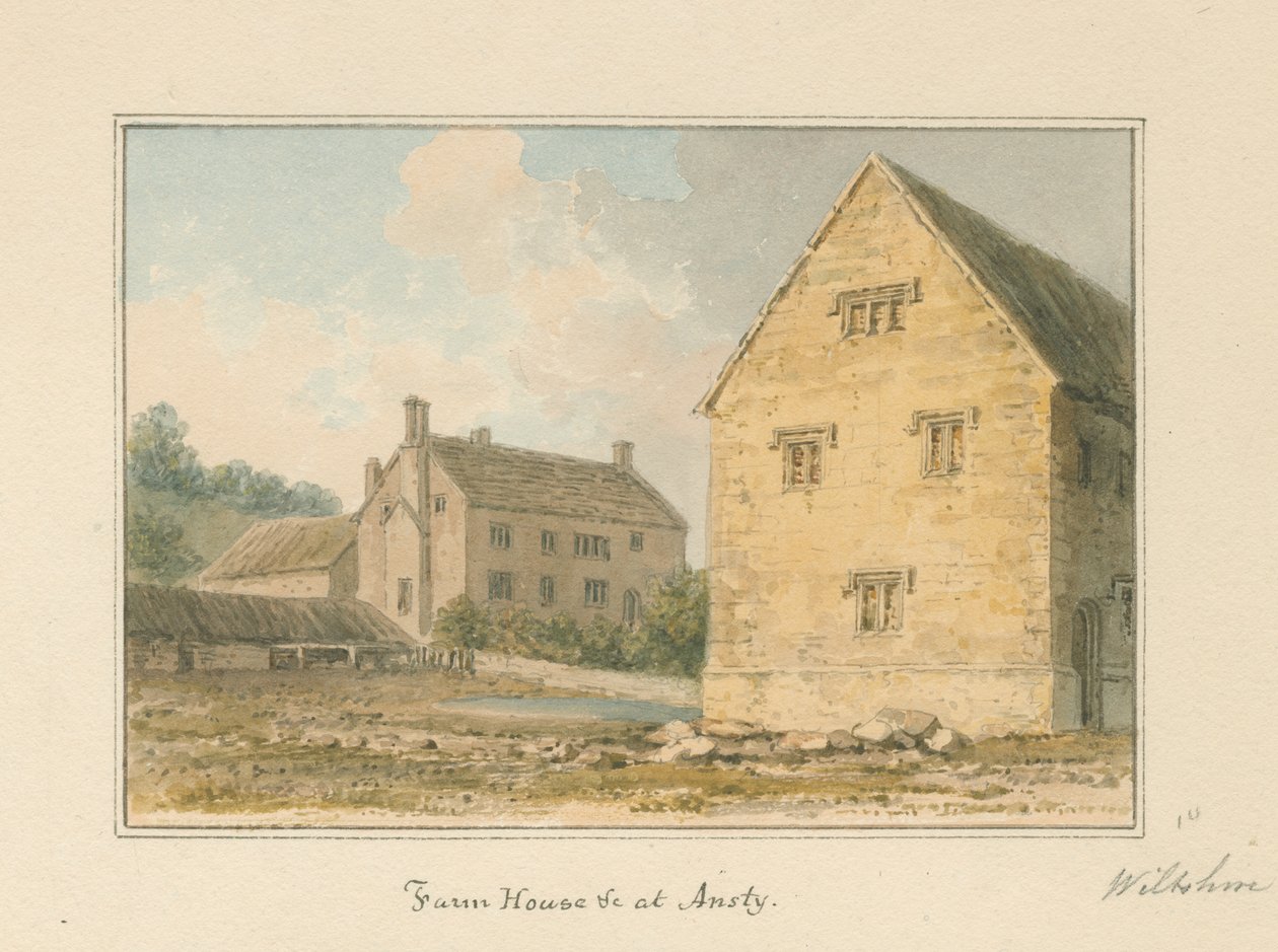 Wiltshire - Ansty - Boerderij, 1817 door John Buckler