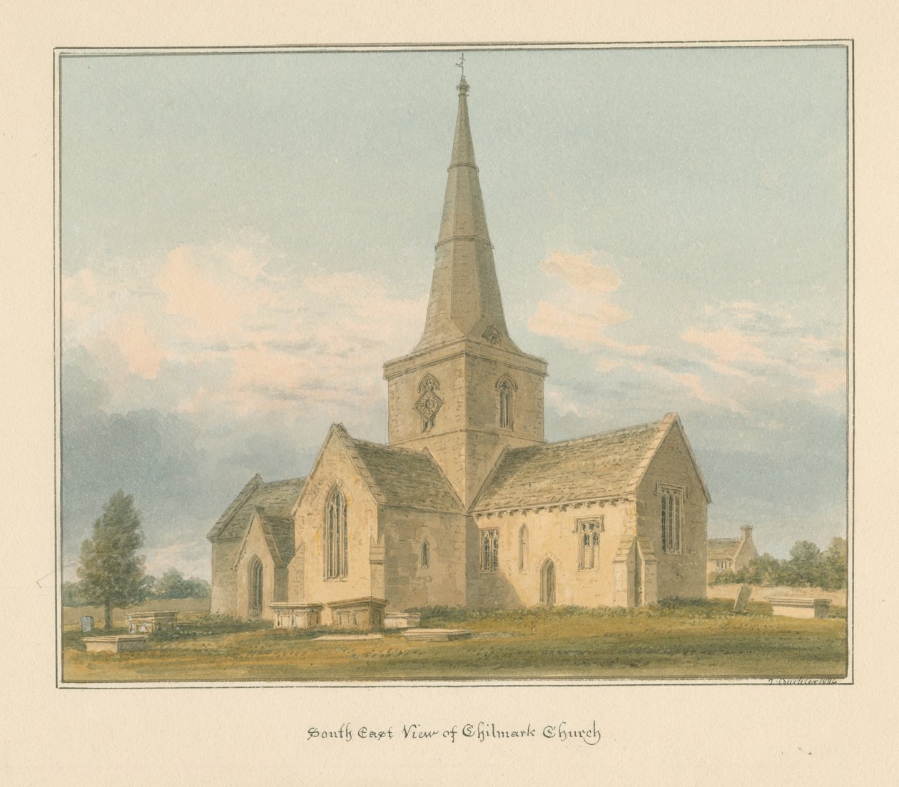 Wiltshire - Chilmark Kerk, 1814 door John Buckler