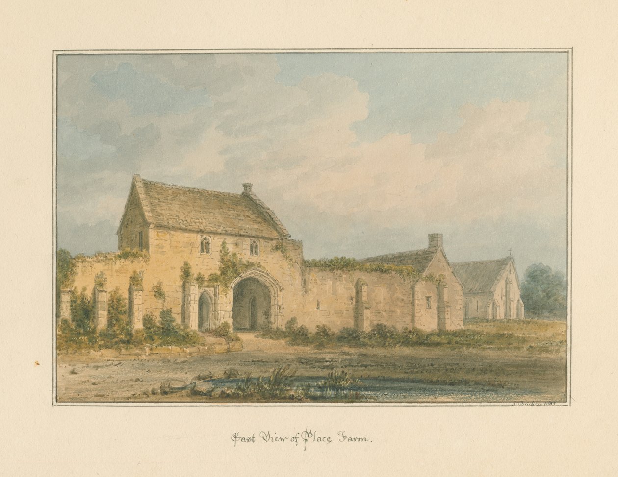 Wiltshire - Place Boerderij, 1812 door John Buckler