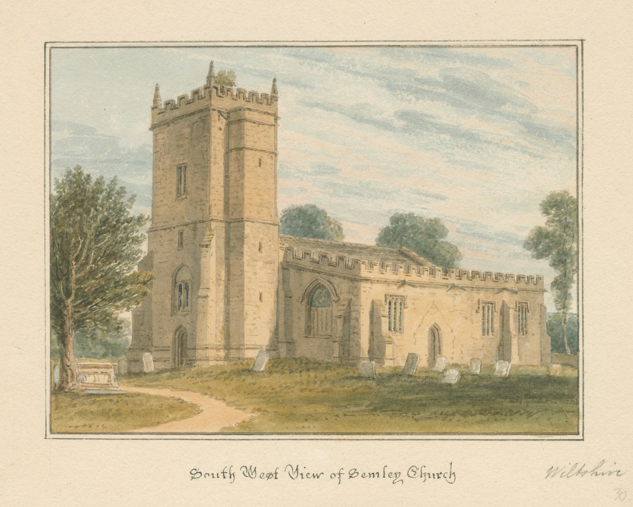 Wiltshire - Semley Kerk, 1817 door John Buckler