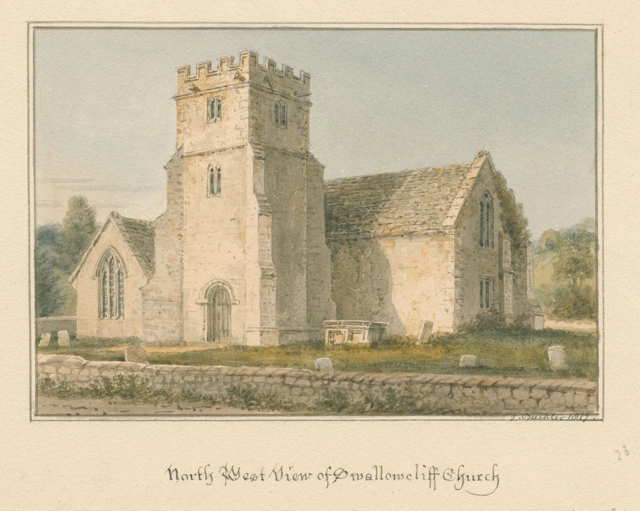 Wiltshire - Swallowcliffe Kerk door John Buckler