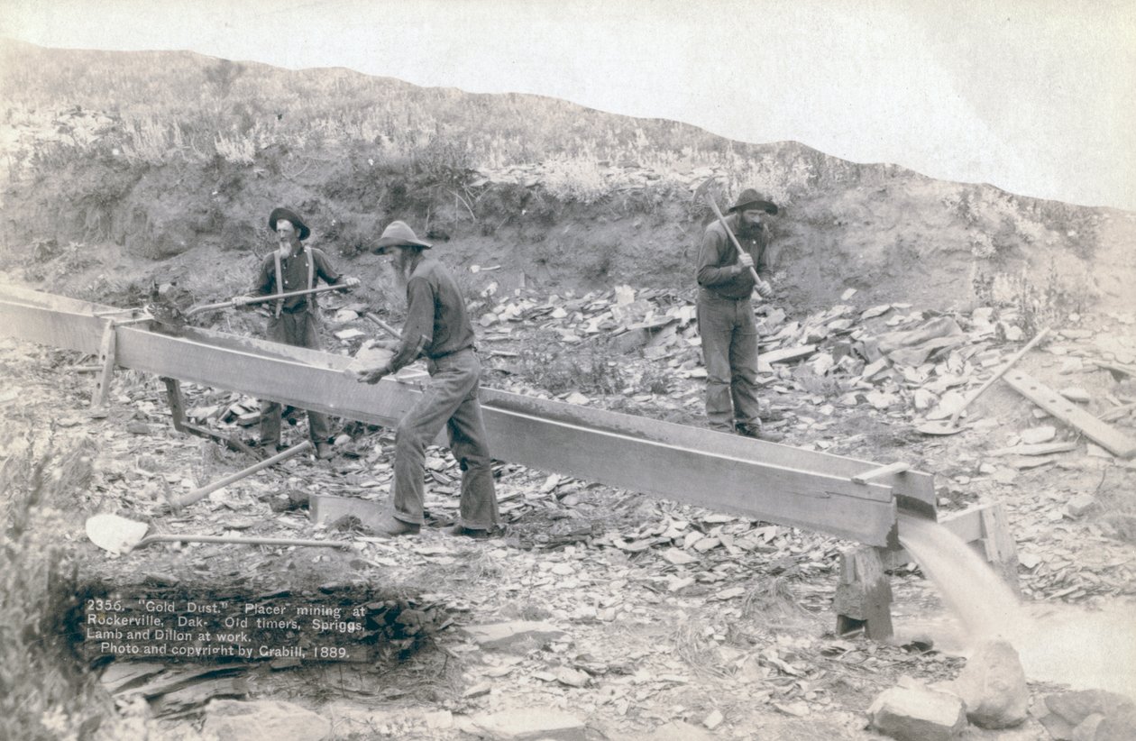 Goudmijnbouw, Rockerville door John C. H. Grabill