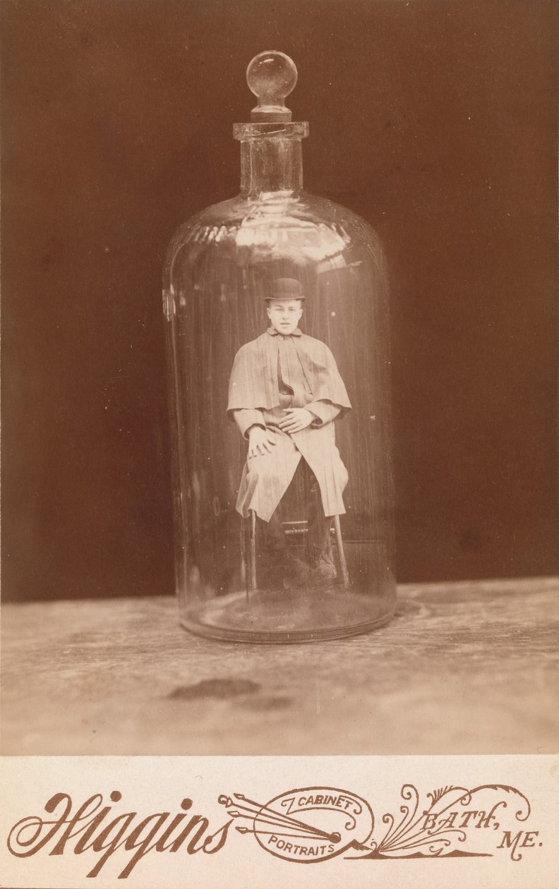 Man in Fles, ca. 1888 door John C. Higgins