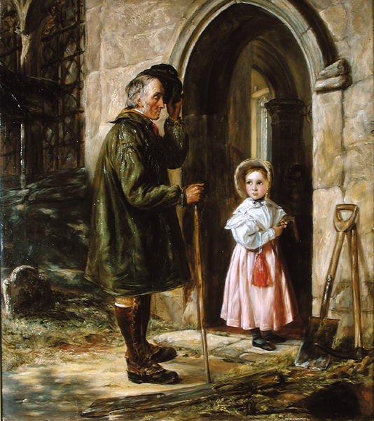 Het Contrast: Jeugd en Ouderdom door John Callcott Horsley
