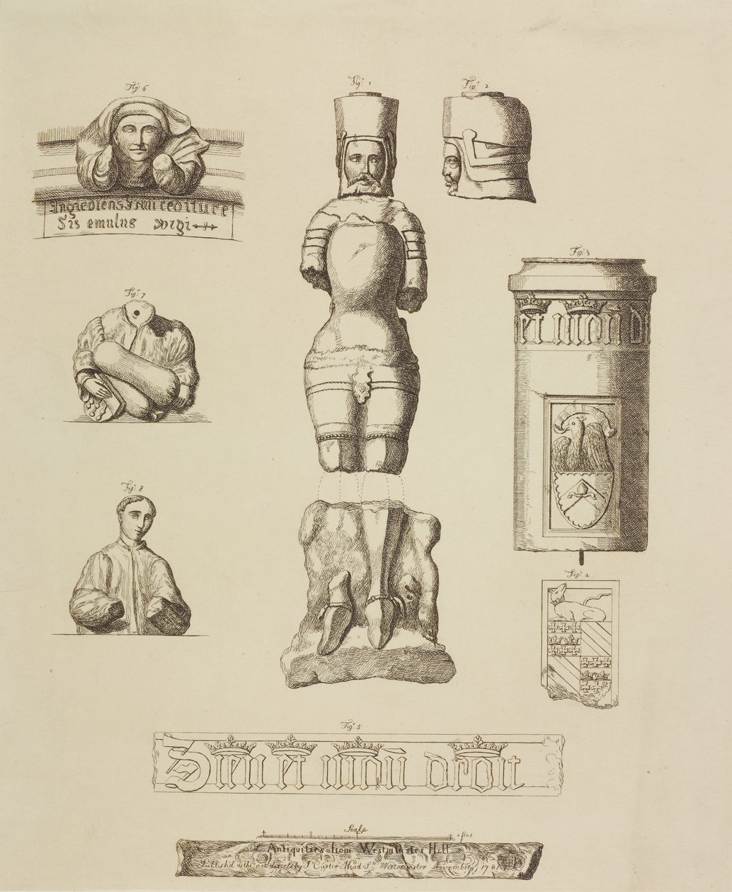 Antiquiteiten uit Westminster Hall door John Carter