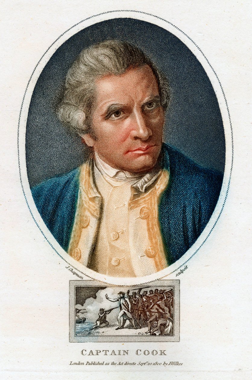 Portret van James Cook, 1800 door John Chapman