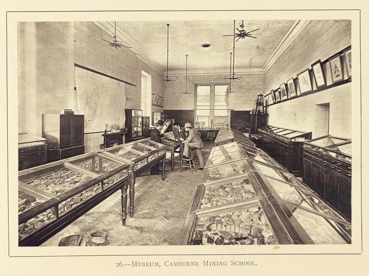 Museum, Mijnschool Camborne door John Charles Burrow