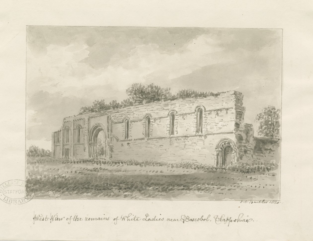 Brewood - Whiteladies Priory door John Chessell Buckler