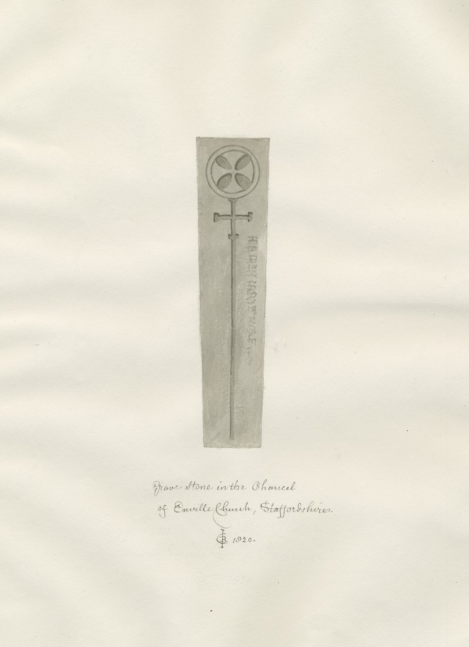 Enville Kerk - Grafsteen door John Chessell Buckler