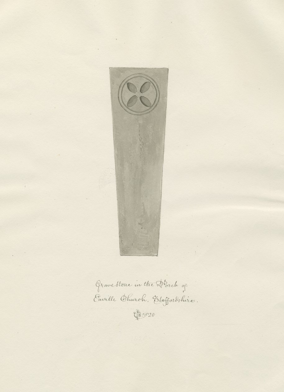 Enville Kerk - Grafsteen door John Chessell Buckler