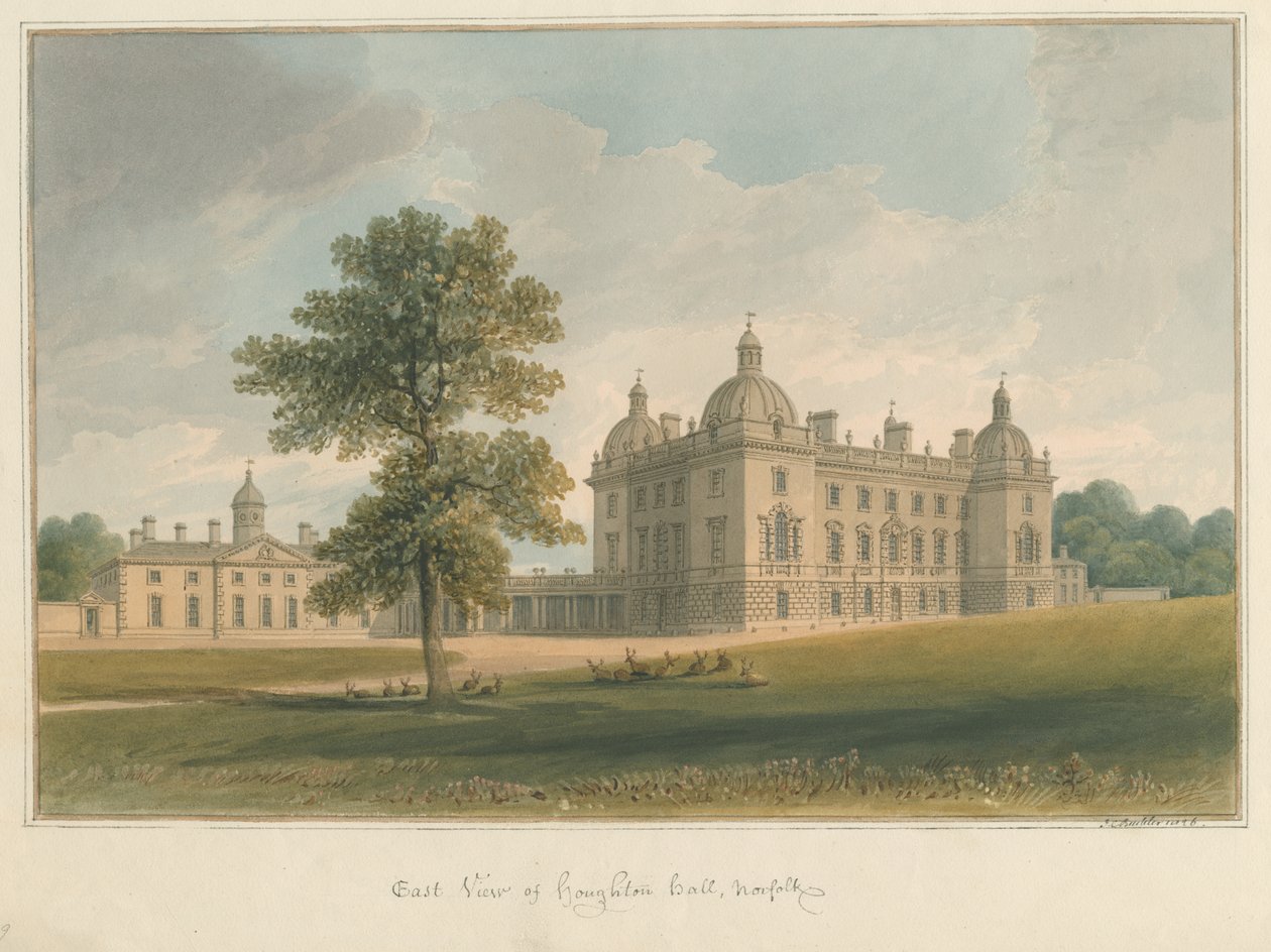 Norfolk - Houghton Hall door John Chessell Buckler
