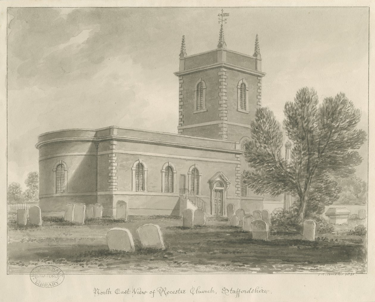 Rocester Kerk door John Chessell Buckler