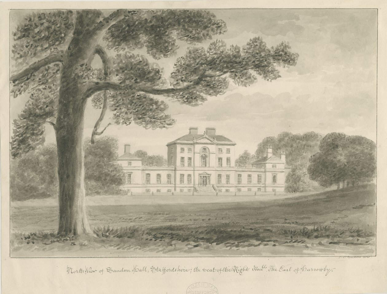 Sandon Hall door John Chessell Buckler
