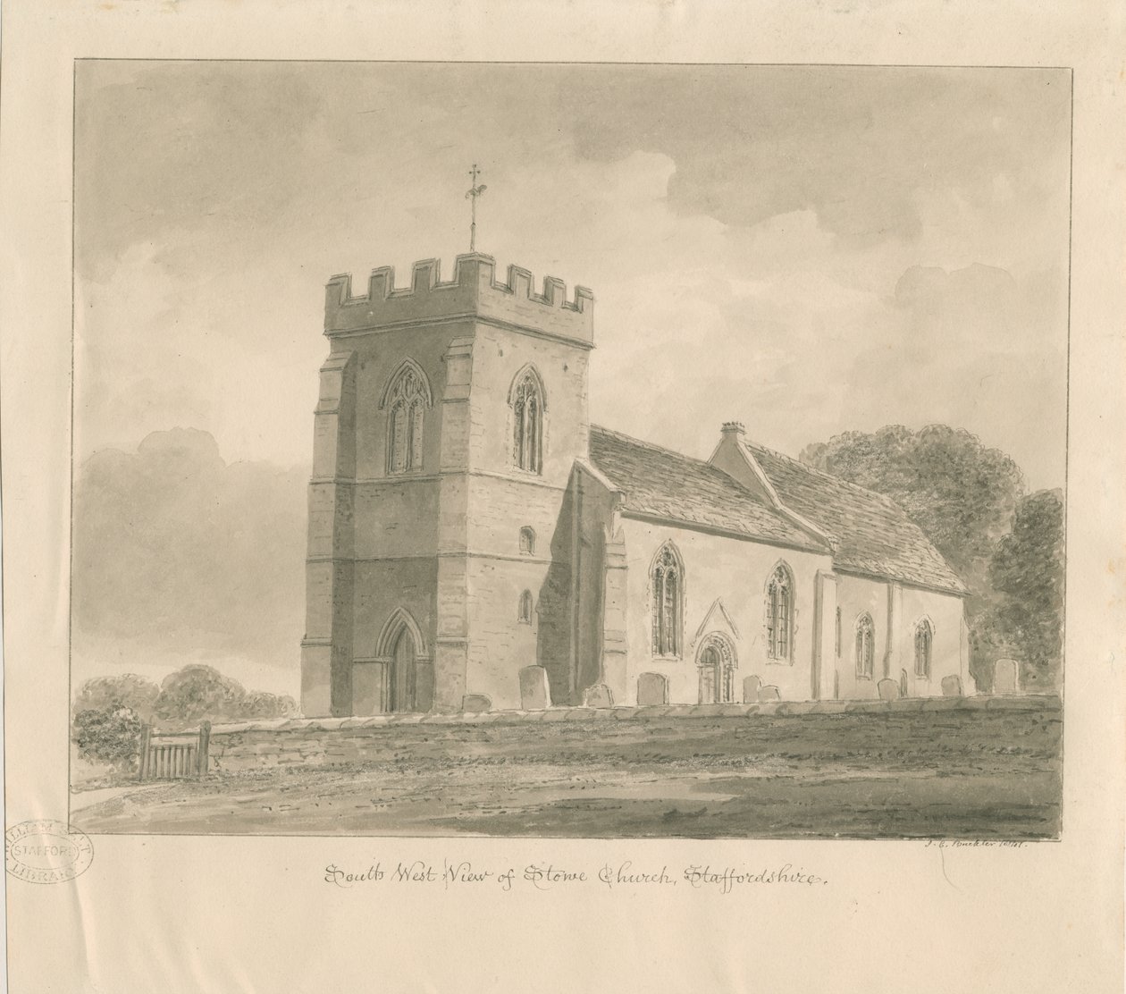 Stowe Kerk door John Chessell Buckler