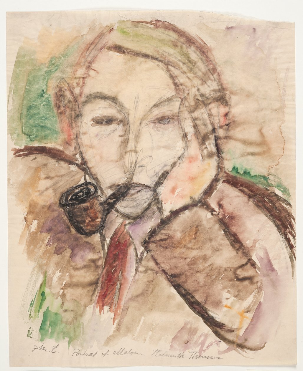 Portret van de schilder Helmuth Thomsen door John Christensen