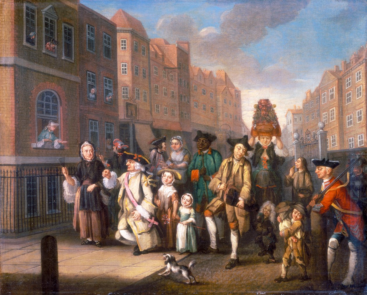 Mei-ochtend, ca. 1760 door John Collet