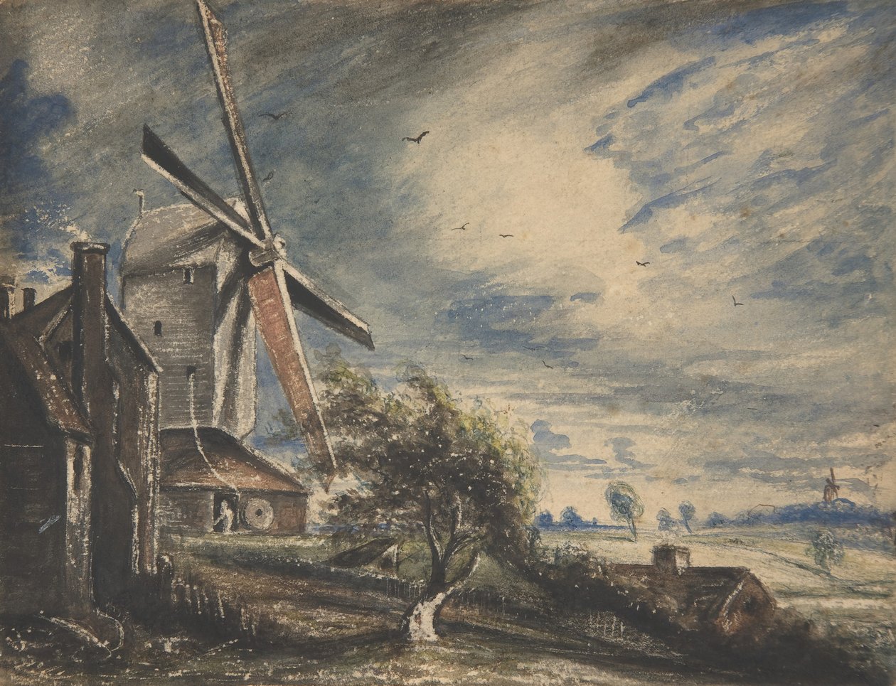 Een Molen Bij Colchester, 1833 door John Constable