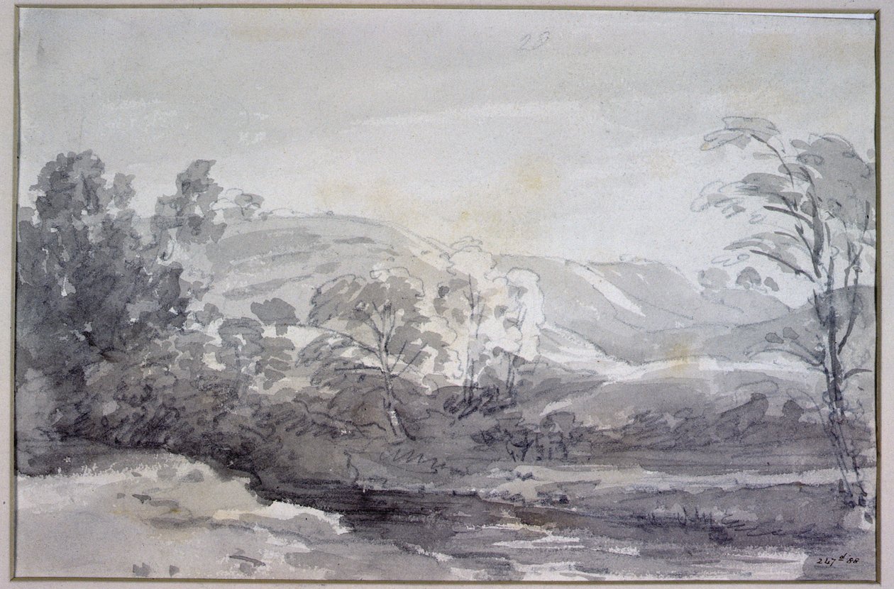 Een Uitzicht in Derbyshire door John Constable