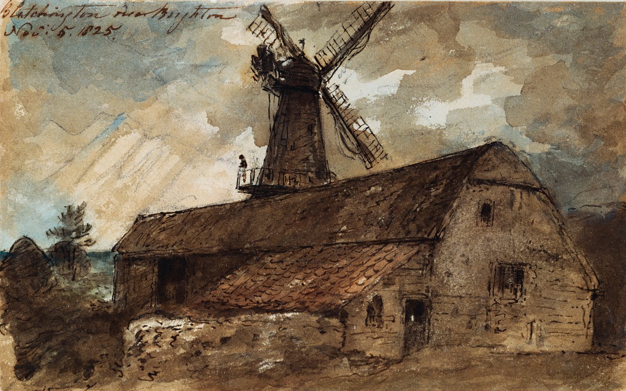 Blatchington Mill bij Brighton, 1825 door John Constable