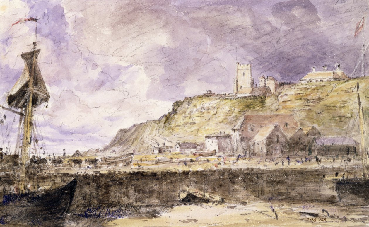 Haven van Folkestone, 1833 door John Constable