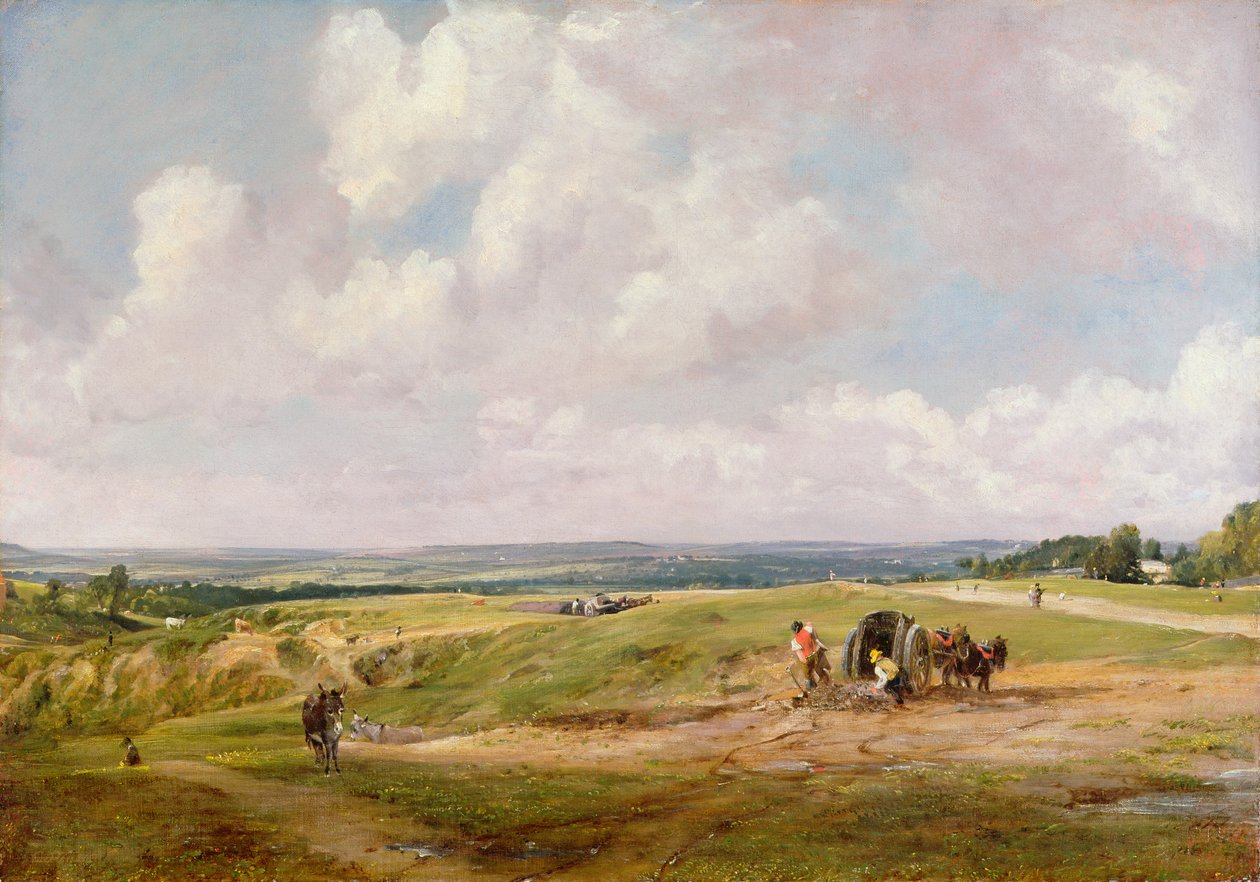 Hampstead Heath, c.1820 door John Constable