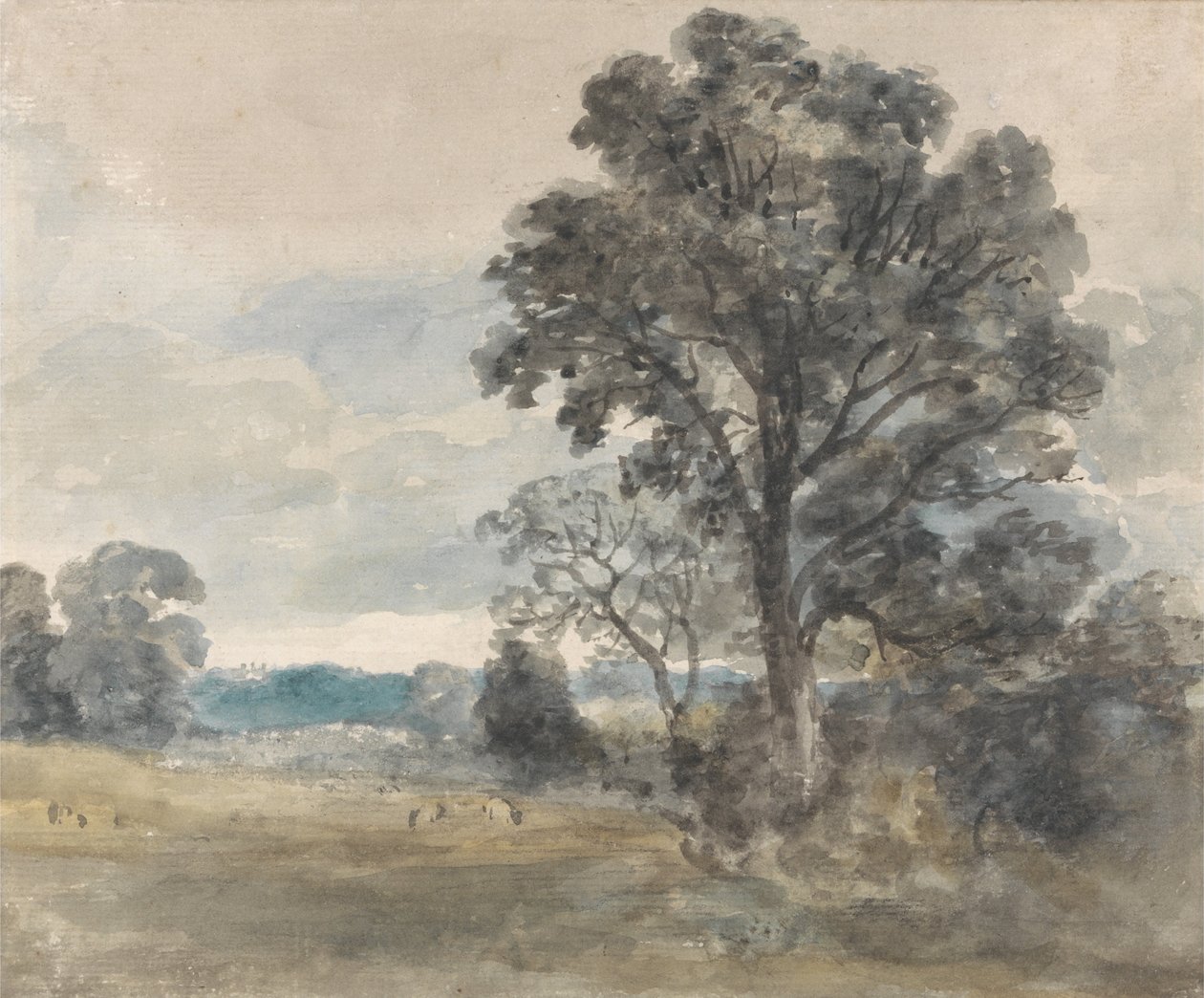 Landschap bij East Bergholt door John Constable