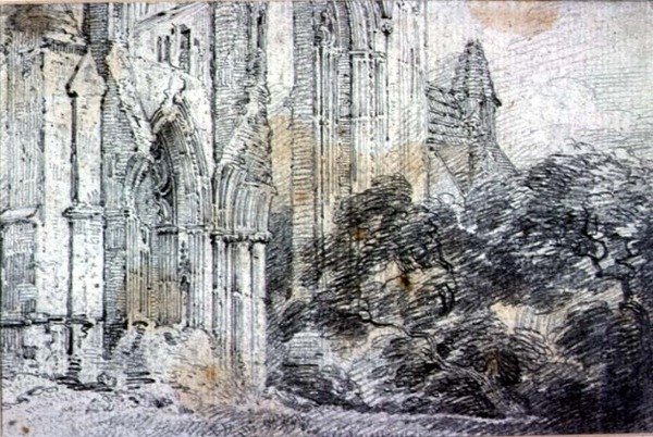 Ruïnes van een kerk door John Constable