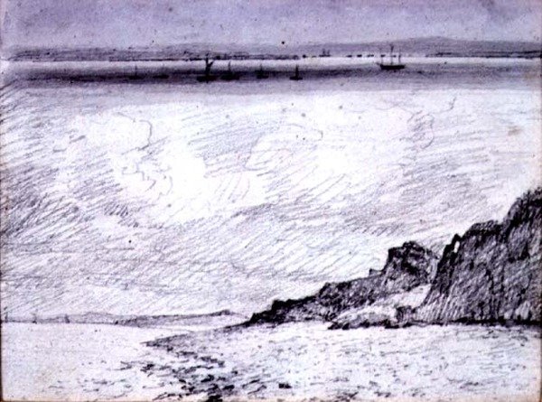 Sheerness; Kustscène nabij Southend, 1814 door John Constable
