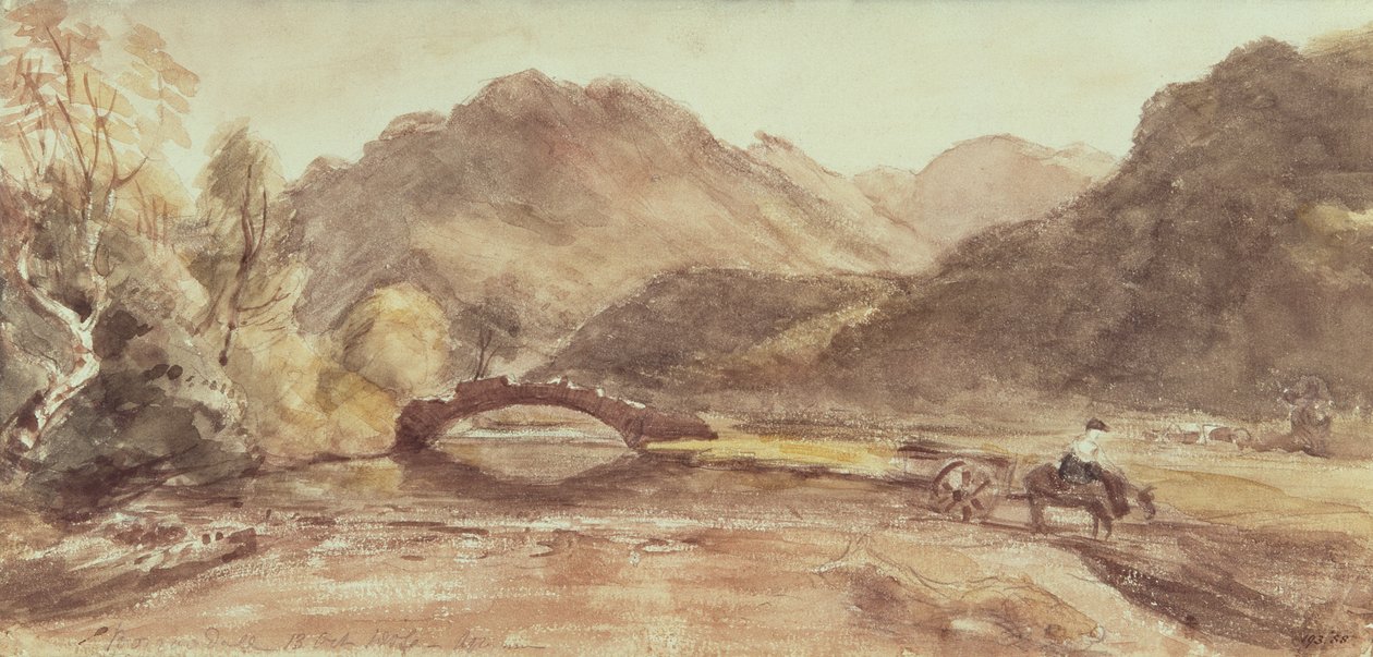 Schets van Borrowdale, 1806, Namiddag door John Constable