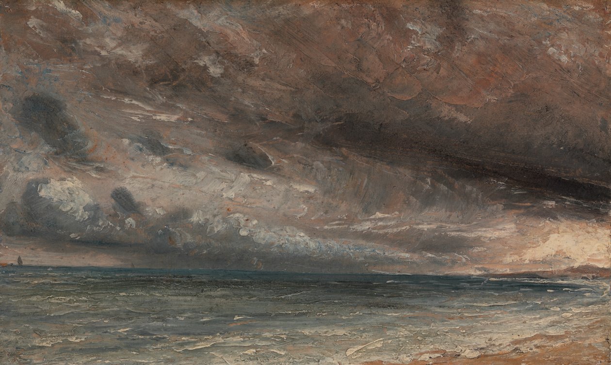 Stormachtige Zee, Brighton, ca. 1828 door John Constable