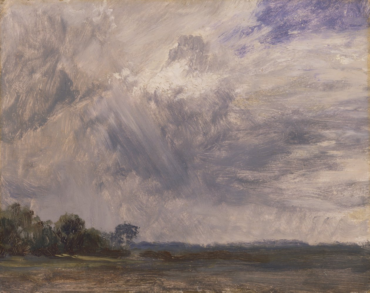 Studie van een bewolkte hemel door John Constable