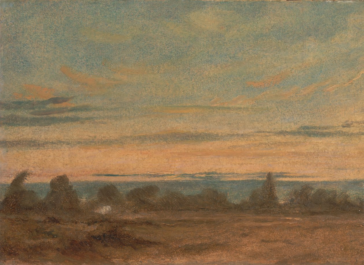 Zomer - Avondlandschap, ca. 1825 door John Constable