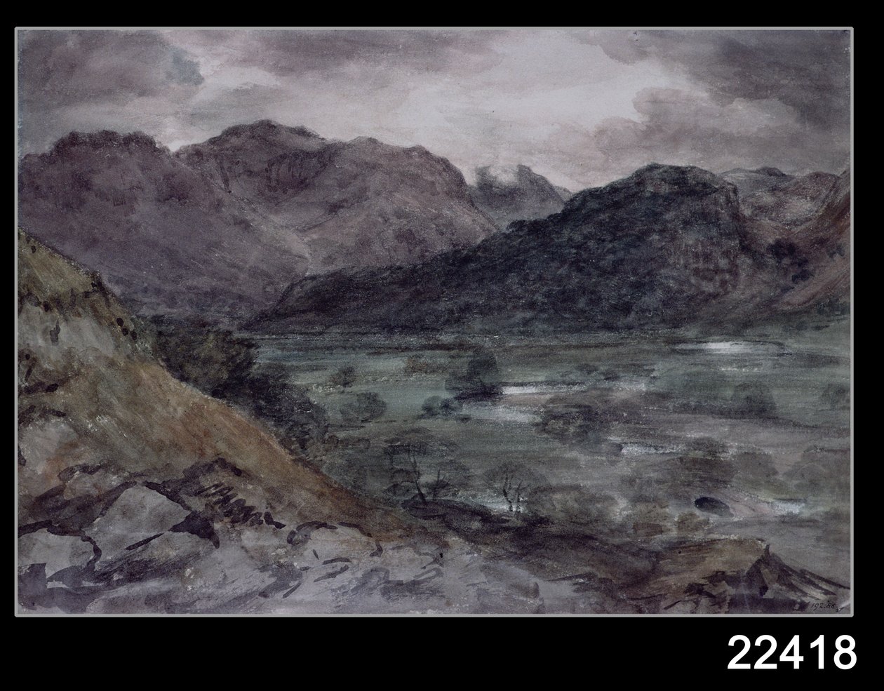 Uitzicht in Borrowdale door John Constable