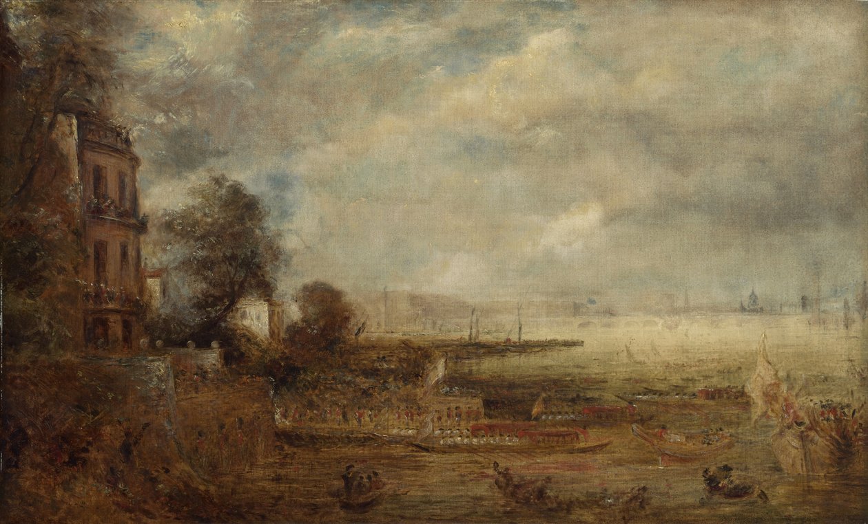 Waterloo-brug gezien vanaf Whitehall Stairs, ca. 1829 door John Constable