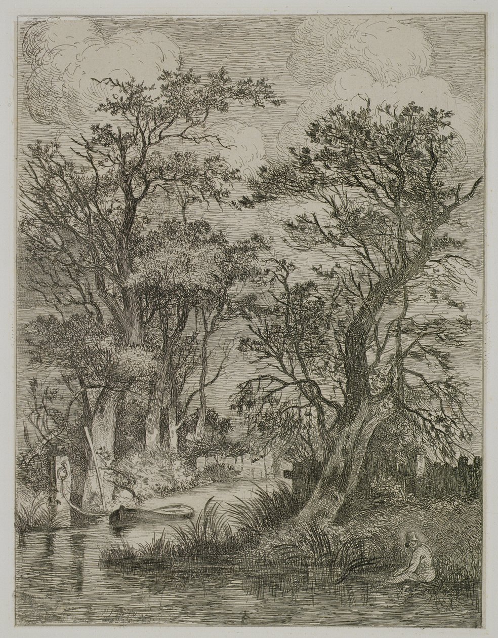 Rivierscène, uitgegeven door J. & W. Freeman, 1821 door John Crome