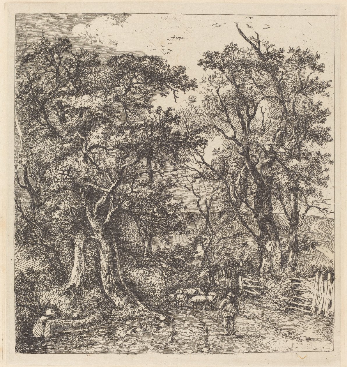 Wegscène, Hethersett door John Crome
