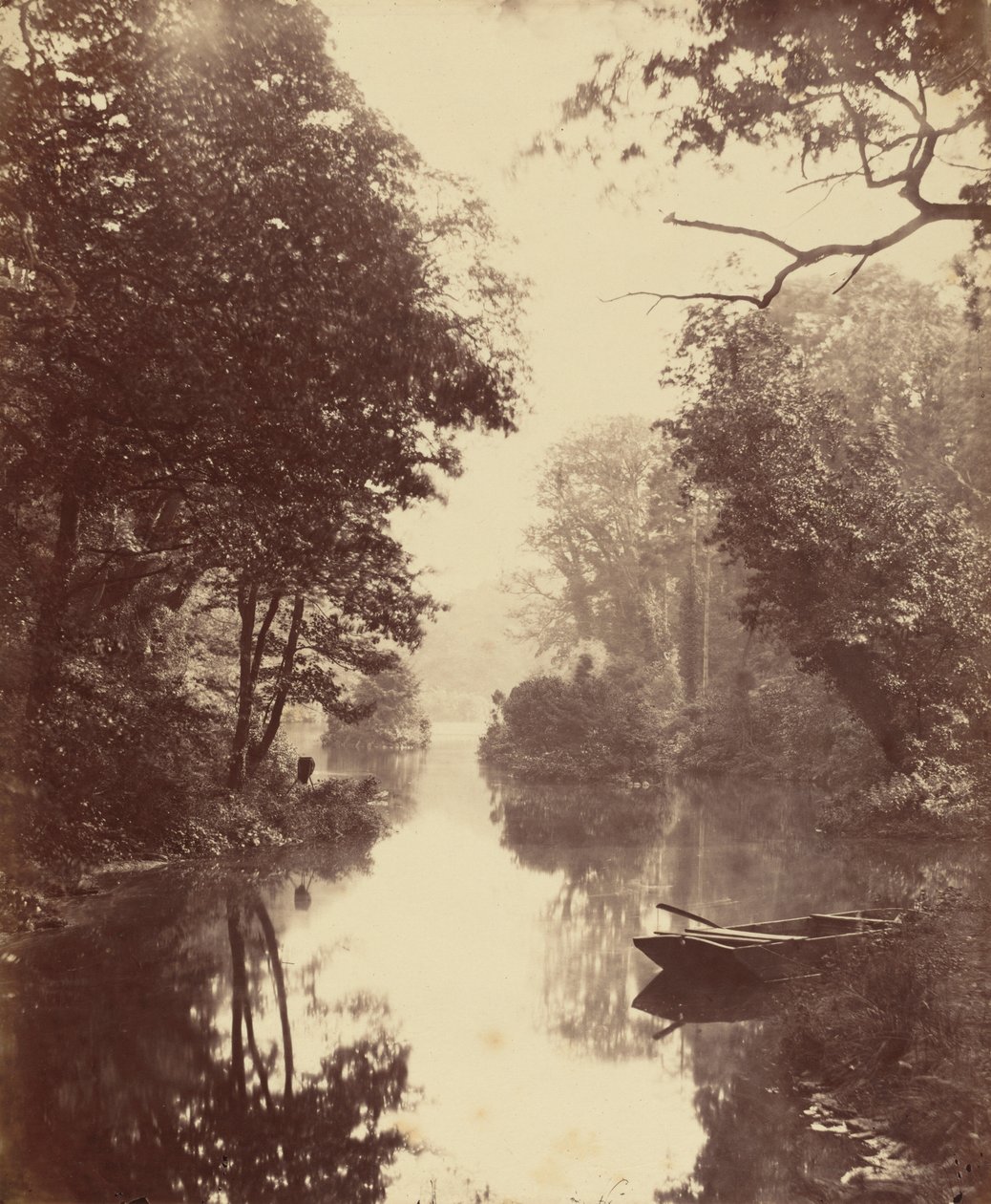 Een zomerse avond, Penllergare door John Dillwyn Llewelyn