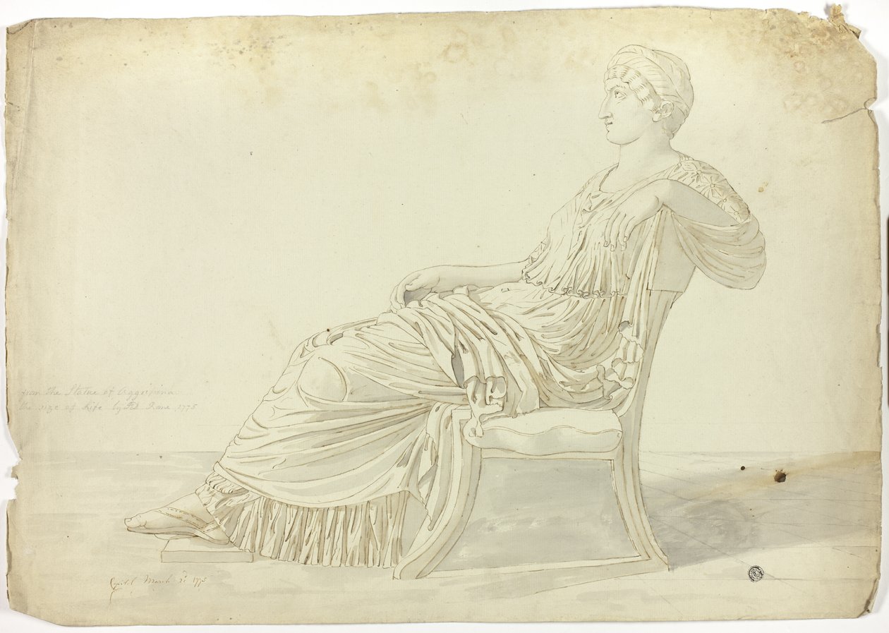 Oude Beeld van Agrippina door John Downman