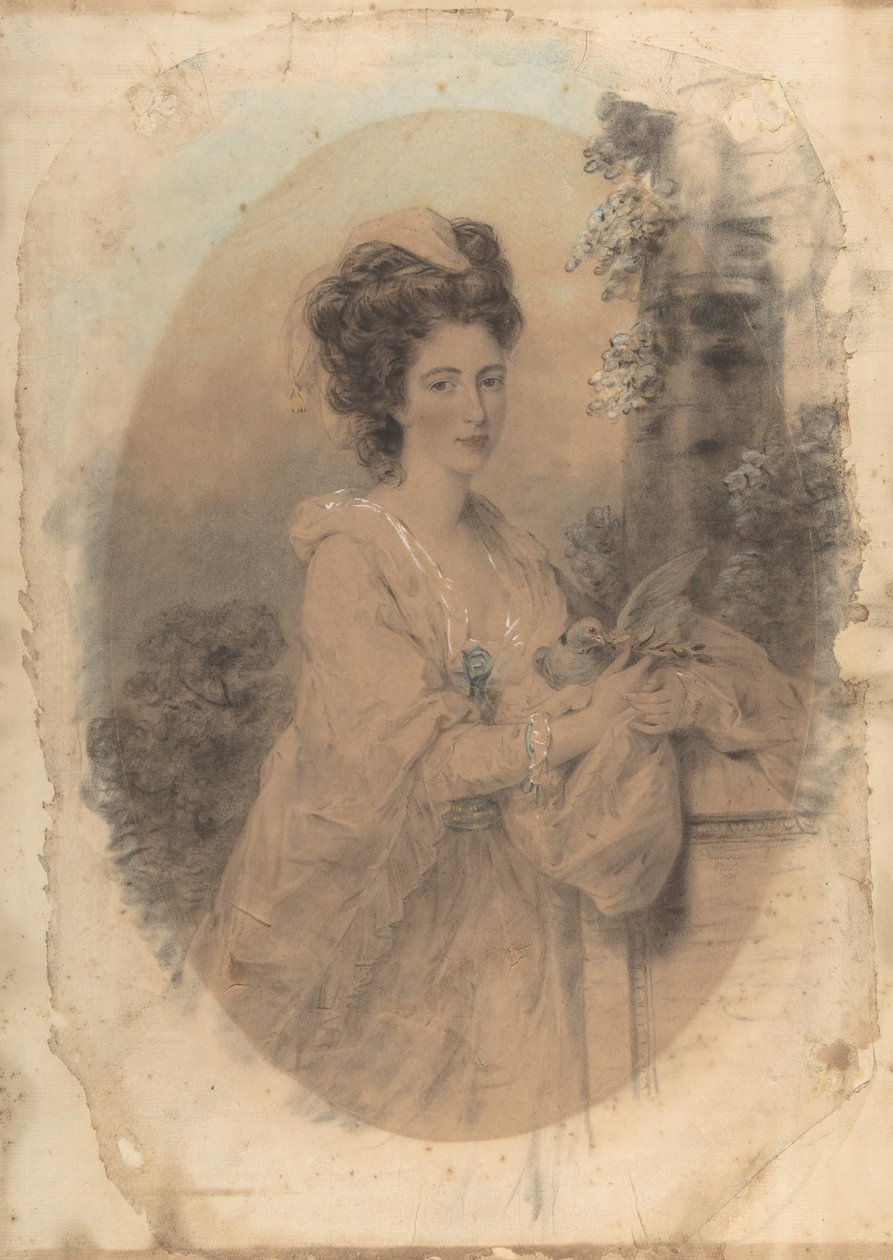 Isabella Hunter, nicht van de kunstenaar, 1781 door John Downman