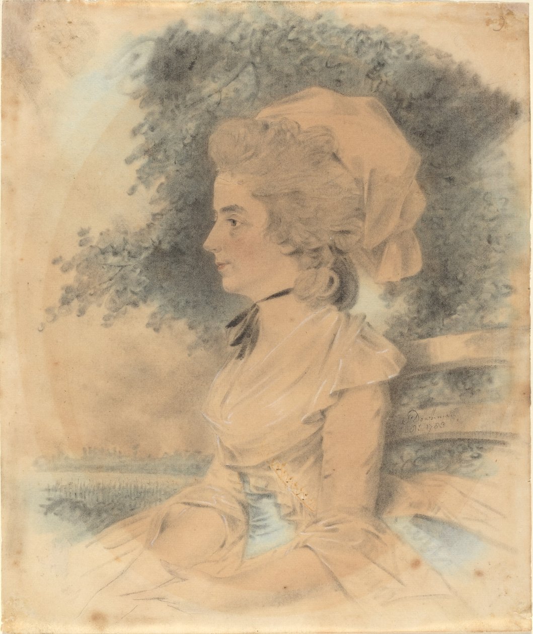 Mevrouw George Mills door John Downman