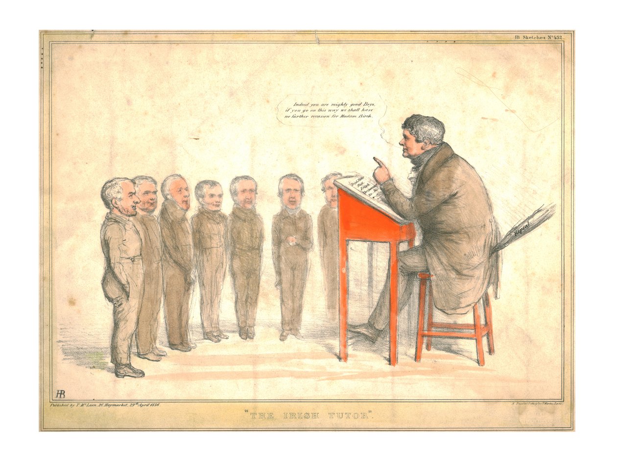 De Ierse Leraar, 1836 door John Doyle