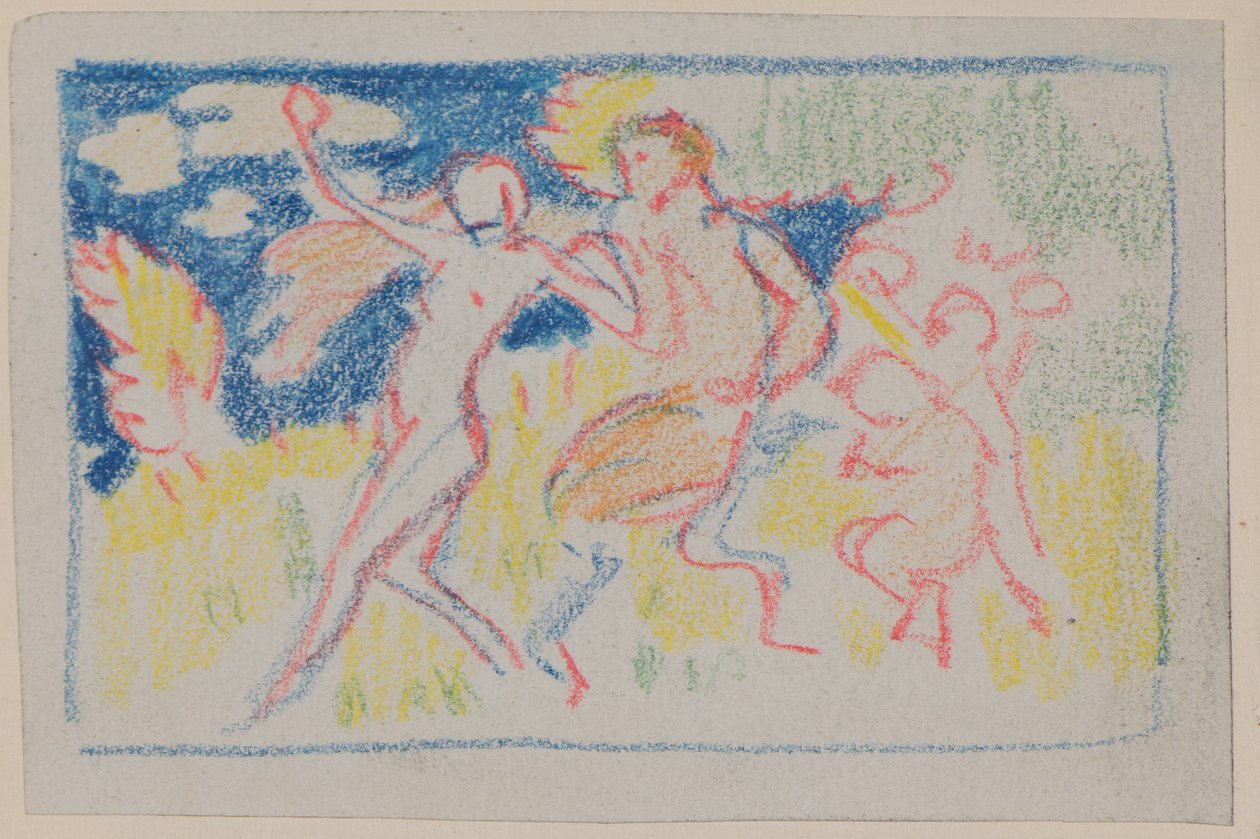 Zonder titel [Vier dansende figuren] door John Duncan