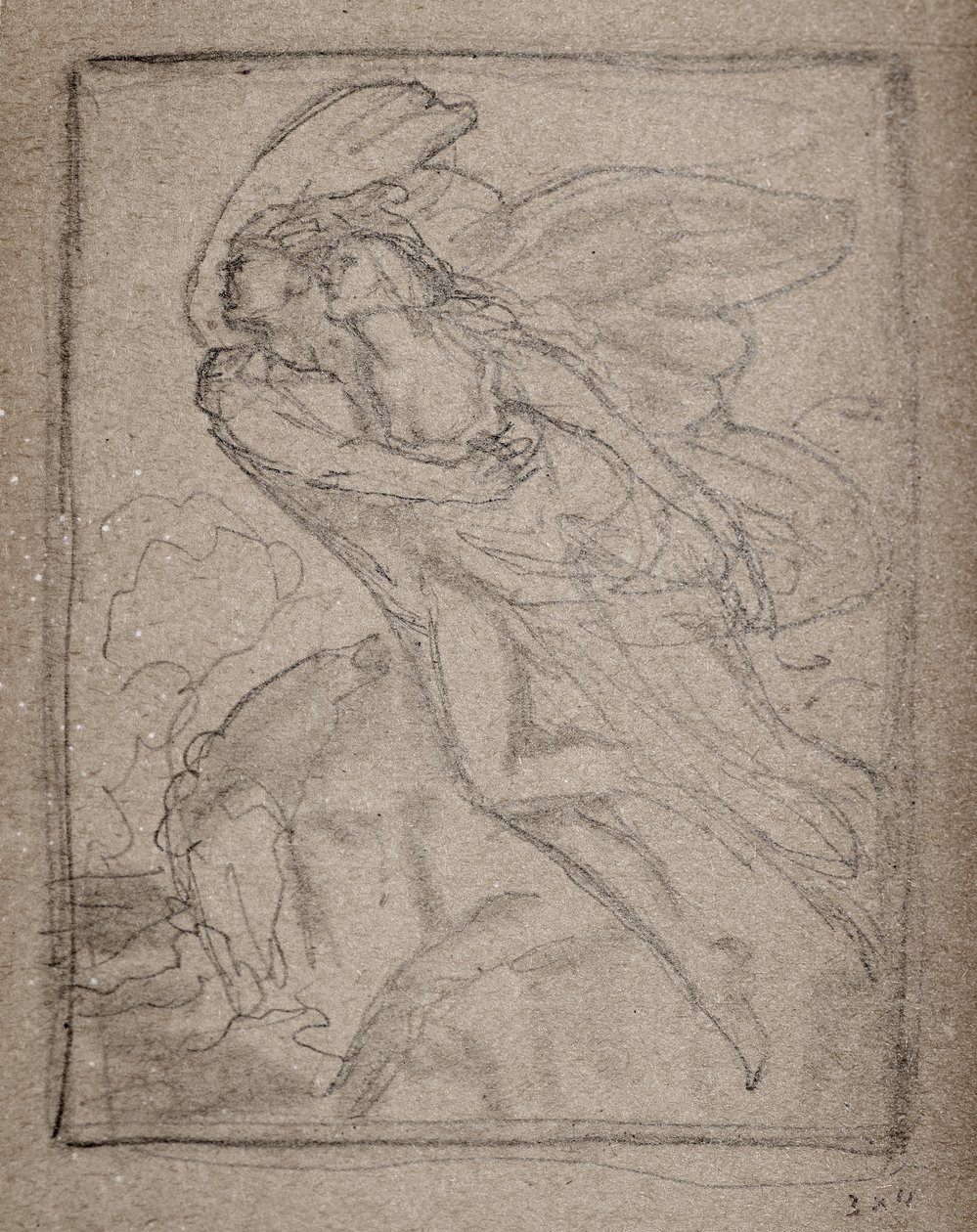 Zonder titel [Twee engelen] door John Duncan