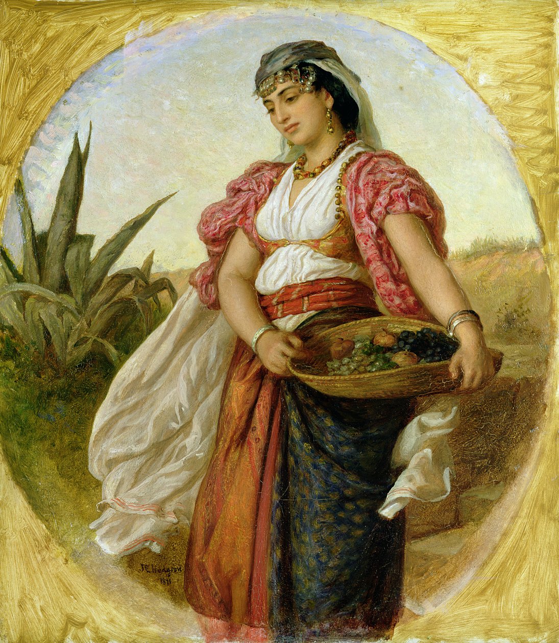 Een vrouw uit Algiers, 1871 door John Evan Hodgson