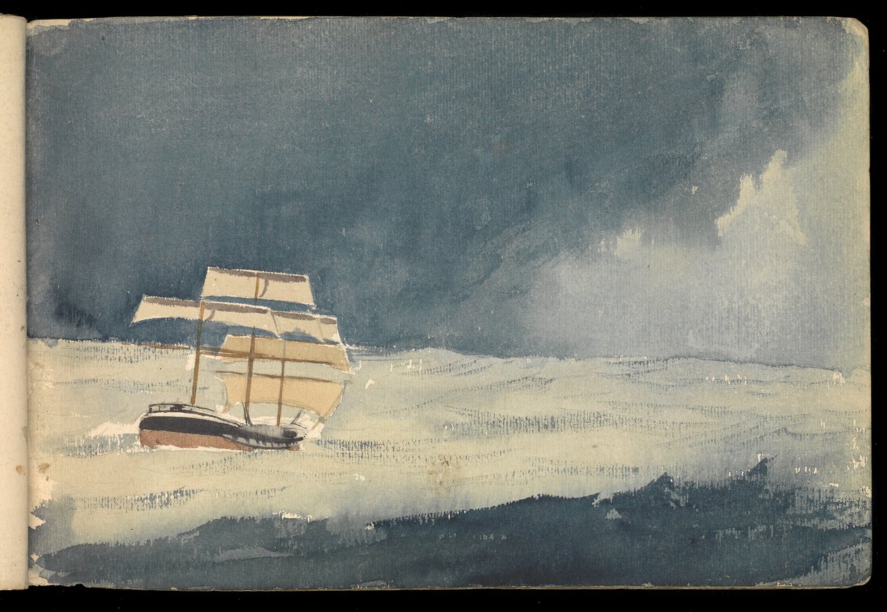 Zeegezicht, schetsboek door John Everett