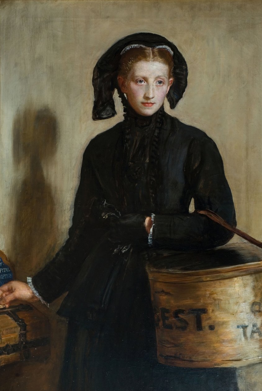 De penning van de weduwe, 1870 door John Everett Millais