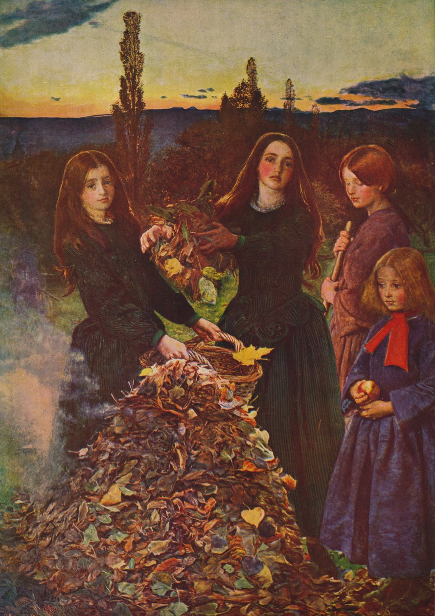 Herfstbladeren, 1856, c1915 door John Everett Millais