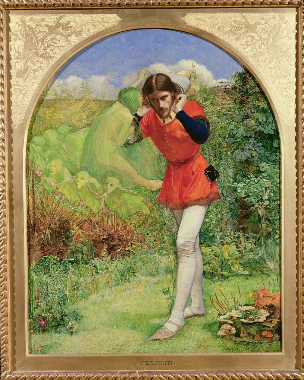 Ferdinand Gelokt door Ariel, 1849-50 door John Everett Millais